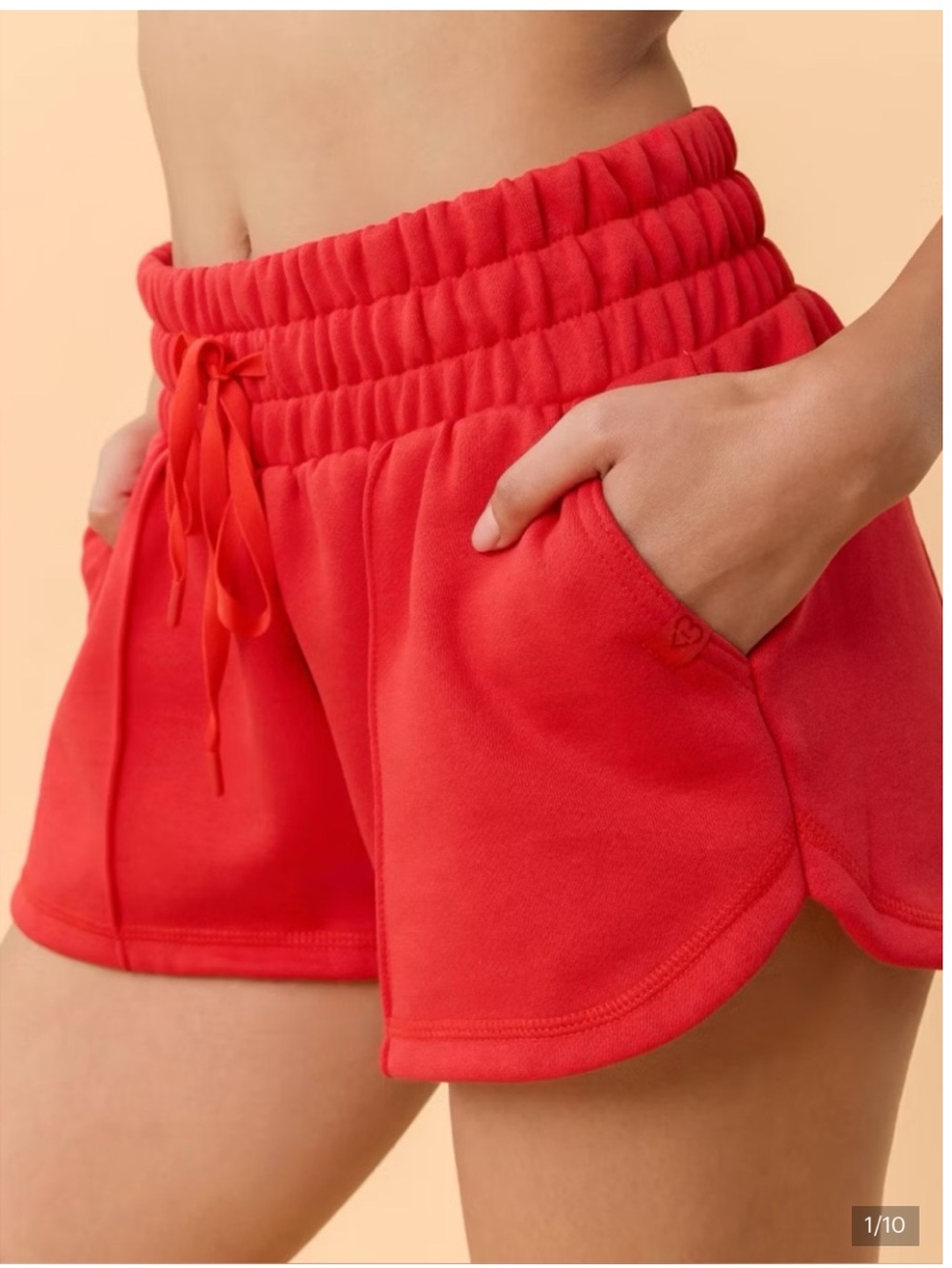 BLOGILATES Women's Marshmallow Shorts - Red.  S